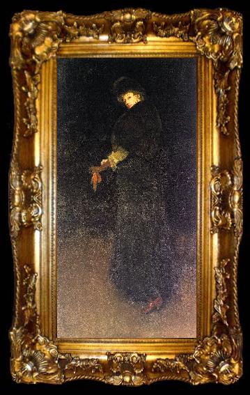 framed  James Abbott McNeil Whistler Arrangement in Black, ta009-2